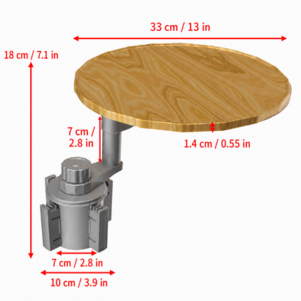 Car Food Tray, Cup Holder Table for Drinks – image 5