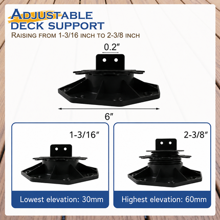 Paver Pedestal, Adjustable Deck Pedestal for Floating Decks and Pathways
