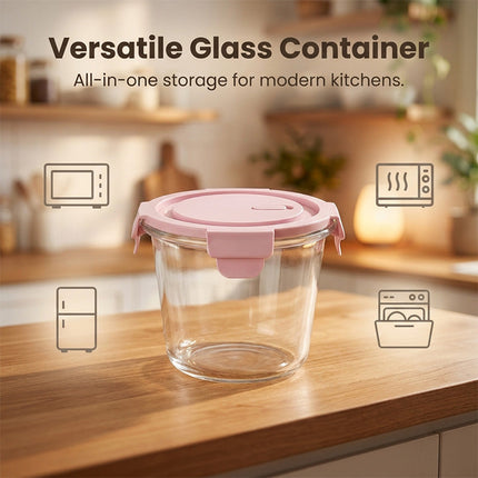 Glass Food Storage Bowl Set with Lids, Meal Prep Containers