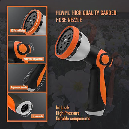 Garden Hose Nozzles, Spray Nozzle for Hose with Thumb Control