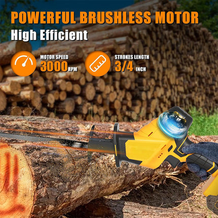 Cordless Reciprocating Saw with 4 Blades, Power Saw with LED Light – image 5