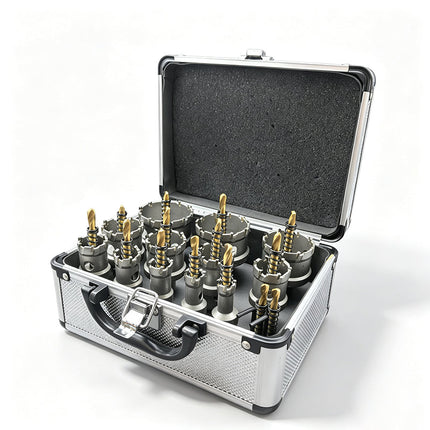 Carbide Hole Saw Kit, Metal Hole Saw Set for Stainless Steel and Cast Iron