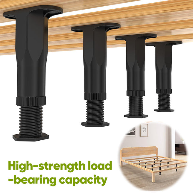 Adjustable Bed Support Legs 6 Pack, Bed Frame Support Legs with Swivel Base