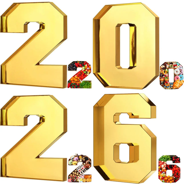 Fillable Number Serving Tray 2026, Charcuterie Board for Graduation Party Decorations, Dessert Tray, Table Centerpiece_00