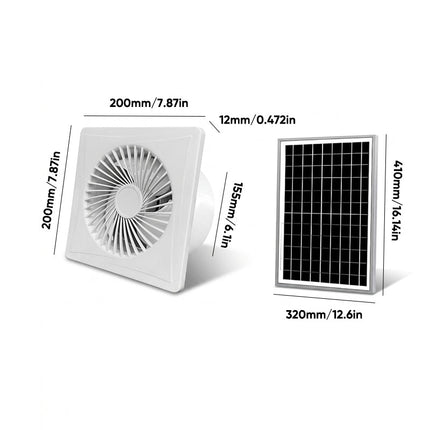 Solar Attic Fan with Adapter, Ventilation Fan for Greenhouse and Chicken Coop – image 19