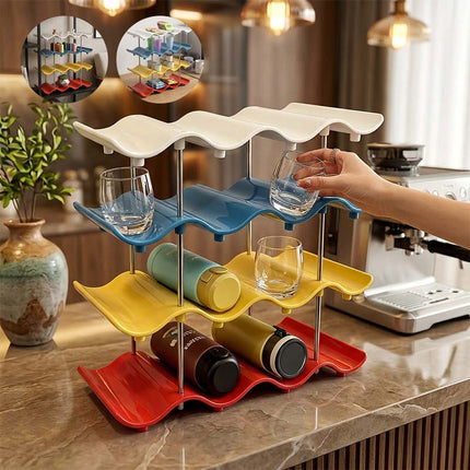 Cup Storage Rack, Stackable Kitchen Cabinet Organizer for Tumblers – image 8