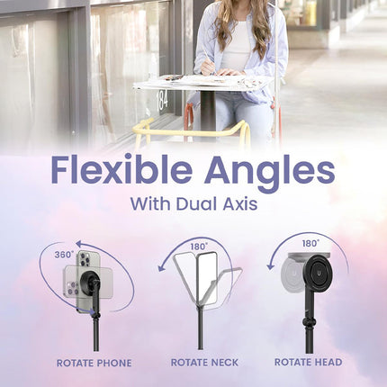 Selfie Stick Tripod with Bluetooth Remote, Auto Open Phone Holder – image 5