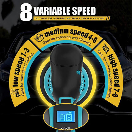 Cordless Car Polisher, Dual Action Polisher for Detailing – image 5