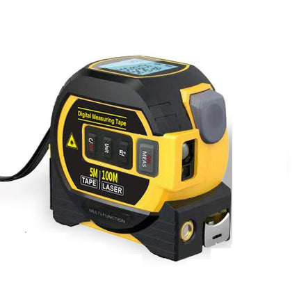 Laser Tape Measure, Digital Tape Measure with 16 ft Steel Tape, Laser Measuring Tool with Backlit Display and 6 Modes