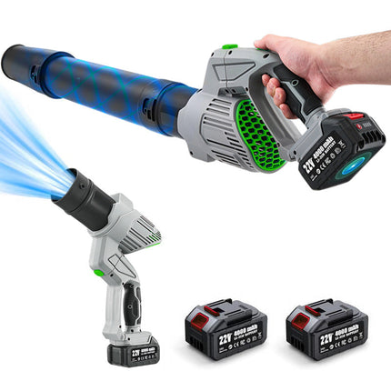 Cordless Leaf Blower with 2 Batteries and Charger, Electric Leaf Blower, Handheld Yard Blower for Lawn and Garden