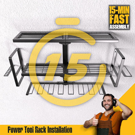 Power Tool Organizer Wall Mount, Garage Storage Rack