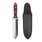 Hori Hori Knife with Leather Sheath, Stainless Steel Weeding Tool and Weed Remover, Garden Hand Tool for Planting