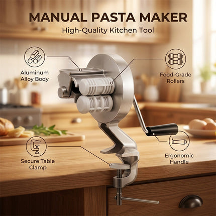Cavatelli Pasta Maker, Hand Crank Pasta Machine with Table Clamp – image 4