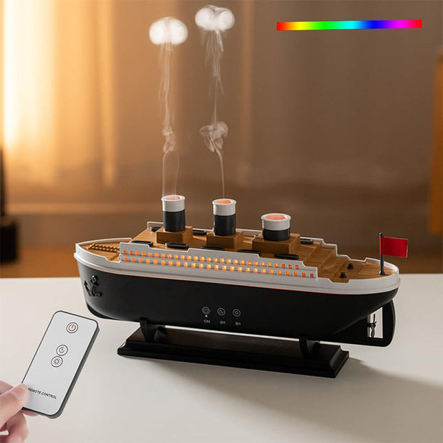 Essential Oil Diffuser, Jellyfish Steam Ship Aroma Diffuser, Cool Mist Humidifier with 7 Color Night Light_01