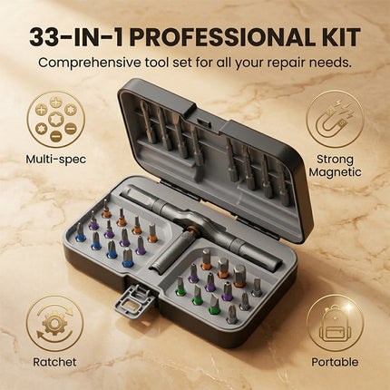 Precision Screwdriver Set with Ratchet Handle, Magnetic Ratchet Screwdriver with S2 Bits – image 6