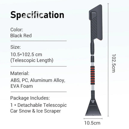 Car Snow Brush with Ice Scraper, Extendable Snow Broom – image 4