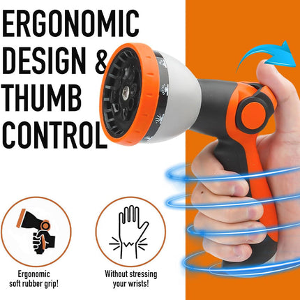 Garden Hose Nozzles, Spray Nozzle for Hose with Thumb Control – image 5