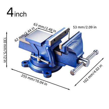 Heavy Duty Bench Vise with Anvil, Vise Clamp 4 Inch and 5 Inch – image 12
