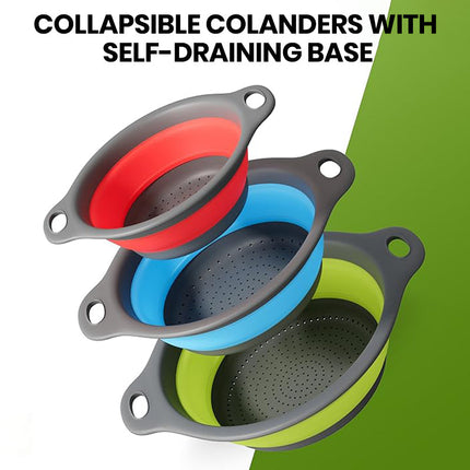 Collapsible Kitchen Strainer Set of 3, Pot Strainer – image 6