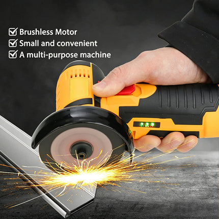 Cordless Angle Grinder, Mini Metal Grinder with Discs