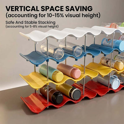 Cup Storage Rack, Stackable Kitchen Cabinet Organizer for Tumblers