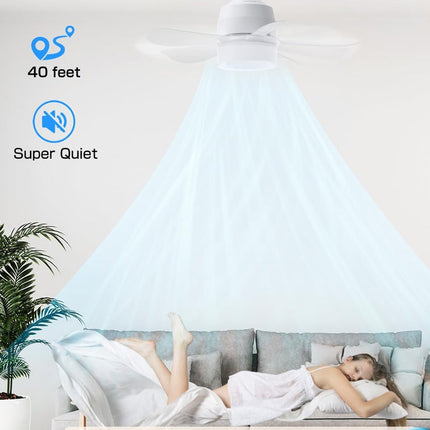 Ceiling Fan Light with Remote Control, Socket Fan Light Bulb for E26 Base – image 5