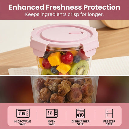 Glass Food Storage Bowl Set with Lids, Glass Food Storage Containers – image 8