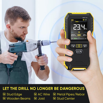 Wood Moisture Meter Pinless, Rechargeable Moisture Meter for Walls and Firewood – image 23