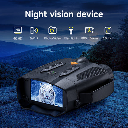 Night Vision Goggles 4K, Digital Night Vision Device with 3 Inch Screen and 10x Zoom