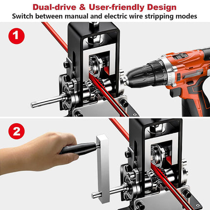 Wire Stripping Machine with Hand Crank, Manual Wire Stripper for Drill – image 6