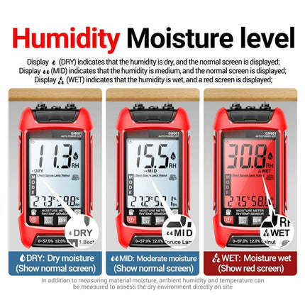 Wood Moisture Meter Pinless, Rechargeable Moisture Meter for Walls and Firewood – image 8