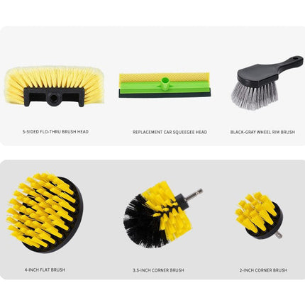Long Handle Car Wash Brush with Hose Attachment, Car Wash Supplies for Truck and RV – image 8