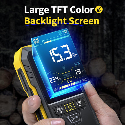 Wood Moisture Meter Pinless, Moisture Detector with 2.4 Inch Screen – image 24