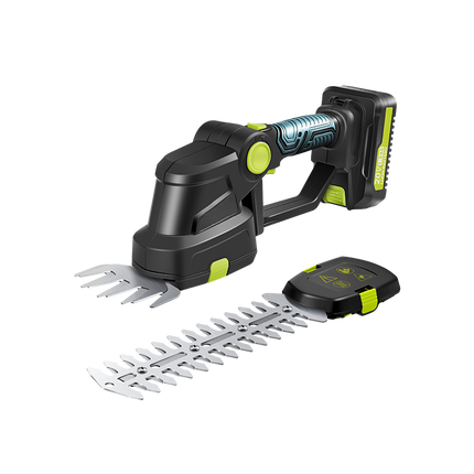 Cordless Hedge Trimmer, 2 in 1 Electric Grass Shear, Handheld Shrub Trimmer for Bushes and Lawn Edges, Garden Tools