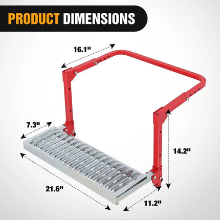 Folding Tire Step for Truck, Truck Accessories for Roof Rack Access
