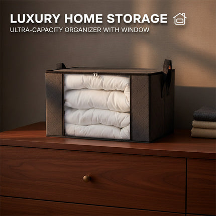 24 Gallon Foldable Storage Bags for Clothes, Comforter Storage Bags with Window – image 9