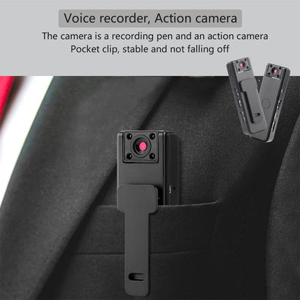 Body Camera with Night Vision, Mini Video Recorder Camcorder with Loop Recording