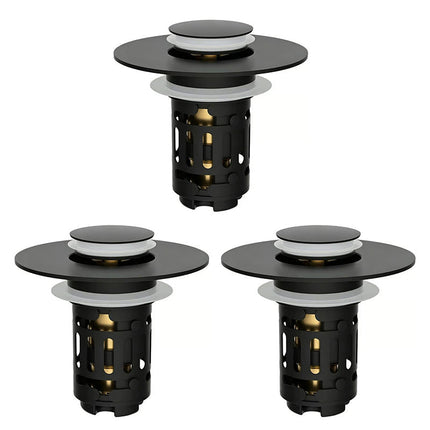 Pop Up Sink Stopper with Strainer, Bathroom Sink Drain Stopper with Hair Catcher – image 14