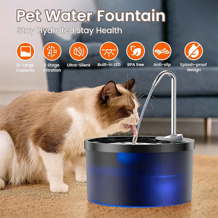 Cat Water Fountains, Filtered Cat Drinking Fountain