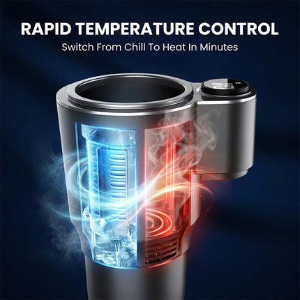 Smart Car Cup Cooler Warmer, Heated and Cooled Cup Holder with LED Display – image 8