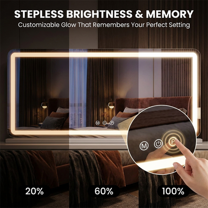 LED Vanity Mirror with Lights, Lighted Makeup Mirror with 10X Magnifier and Dimming – image 8
