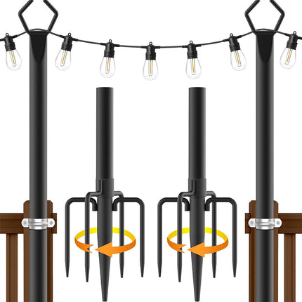 String Light Poles for Outdoor Patio, Yard Light Pole for String Lights – image 9