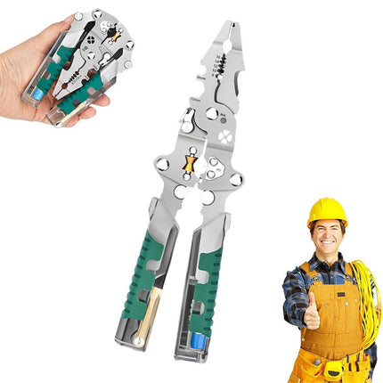 Electrician Pliers 20 in 1, Foldable Multitool Pliers with Wire Stripper, Multi Function Pliers for Electrical Work