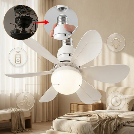 Low Profile Ceiling Fan Light, Modern Ceiling Fan with Remote and Dimmable LED