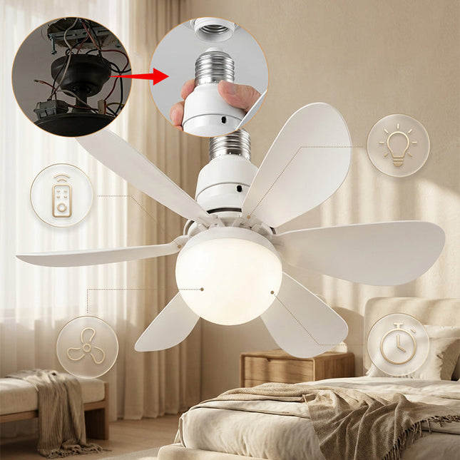 Low Profile Ceiling Fan Light, Modern Ceiling Fan with Remote and Dimmable LED, Flush Mount Ceiling Fan for Bedroom_01