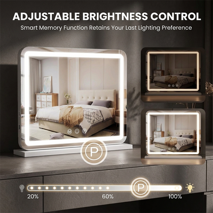 LED Vanity Mirror with Lights, Large Wall Mirror with Stand – image 9