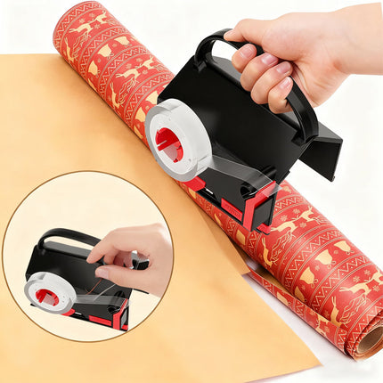Wrapping Paper Cutter with Tape Dispenser, 2 Pack Gift Wrap Cutter with Replacement Blades, Gift Wrapping Supplies – image 10
