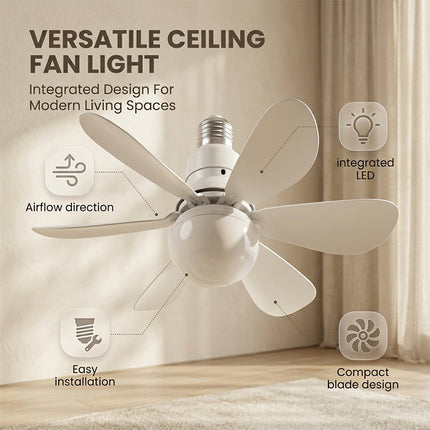 Low Profile Ceiling Fan Light, Modern Ceiling Fan with Remote and Dimmable LED – image 4