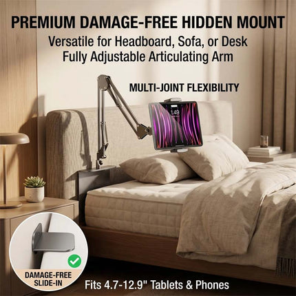 Phone Holder for Bed, Bed Phone Mount for Headboard Gap