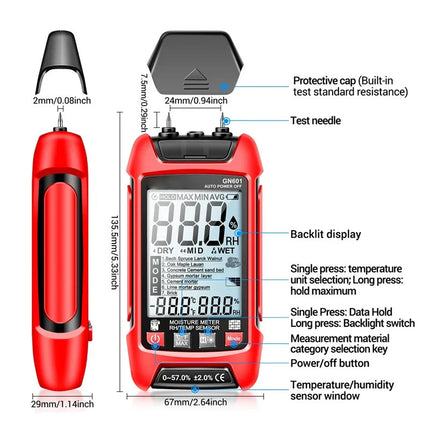 Wood Moisture Meter Pinless, Rechargeable Moisture Meter for Walls and Firewood – image 11